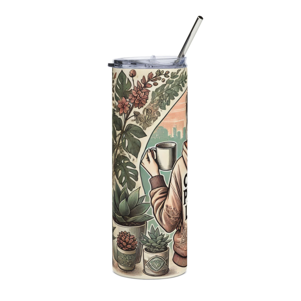 Crazy Plant Lady 20oz Stainless Steel Tumbler — Floral Succulent Travel Mug