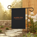 Oklahoma State University Garden Flag — Black & Orange House Banner