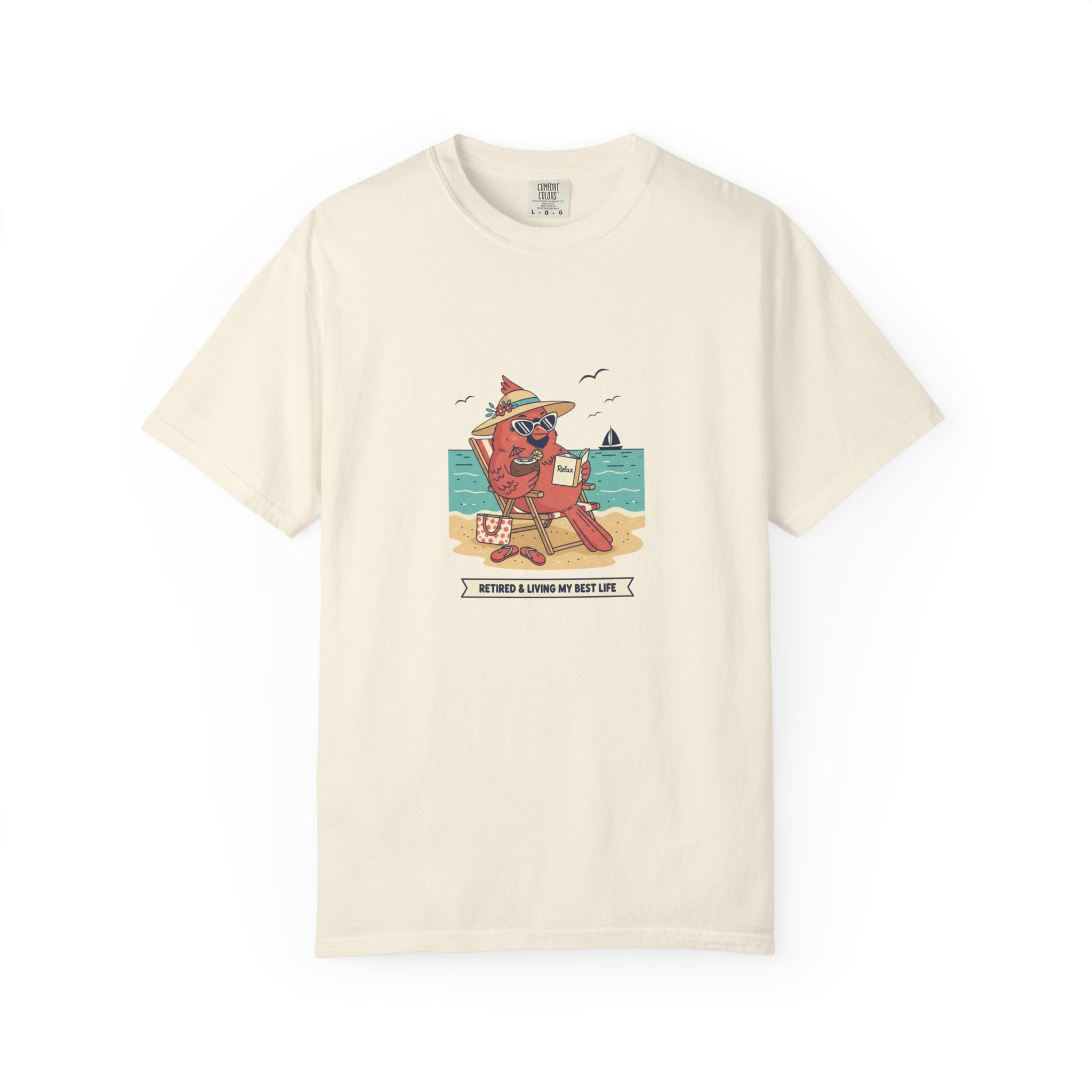 Beach Cardinal Relaxing T-Shirt — Retro Summer Tee