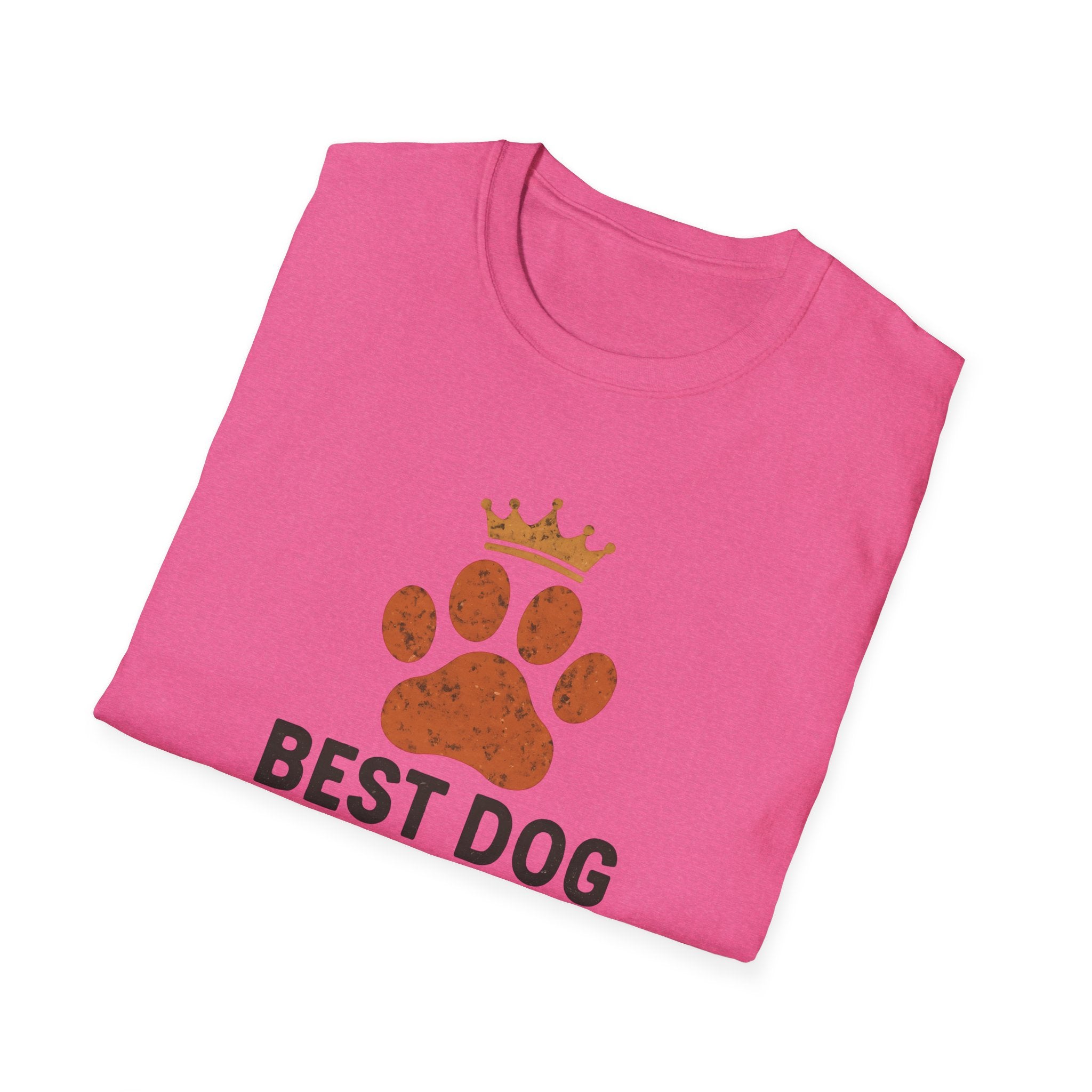 Best Dog Ever T-Shirt — Paw Print with Crown Dog Lover Tee