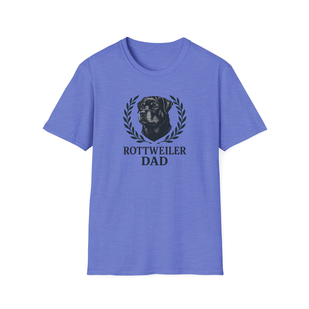 Rottweiler Dad T-Shirt — Dog Dad Tee with Rottweiler Portrait