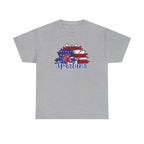 Bixby Spartans Patriotic American Flower T-Shirt