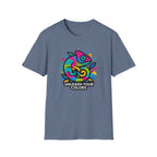 Unisex T-Shirt — 'Unleash Your Colors' Rainbow Chameleon Graphic Tee