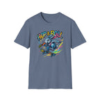 Hop & Roll Skateboard Bunny T-Shirt — Skateboarder Easter Graphic Tee