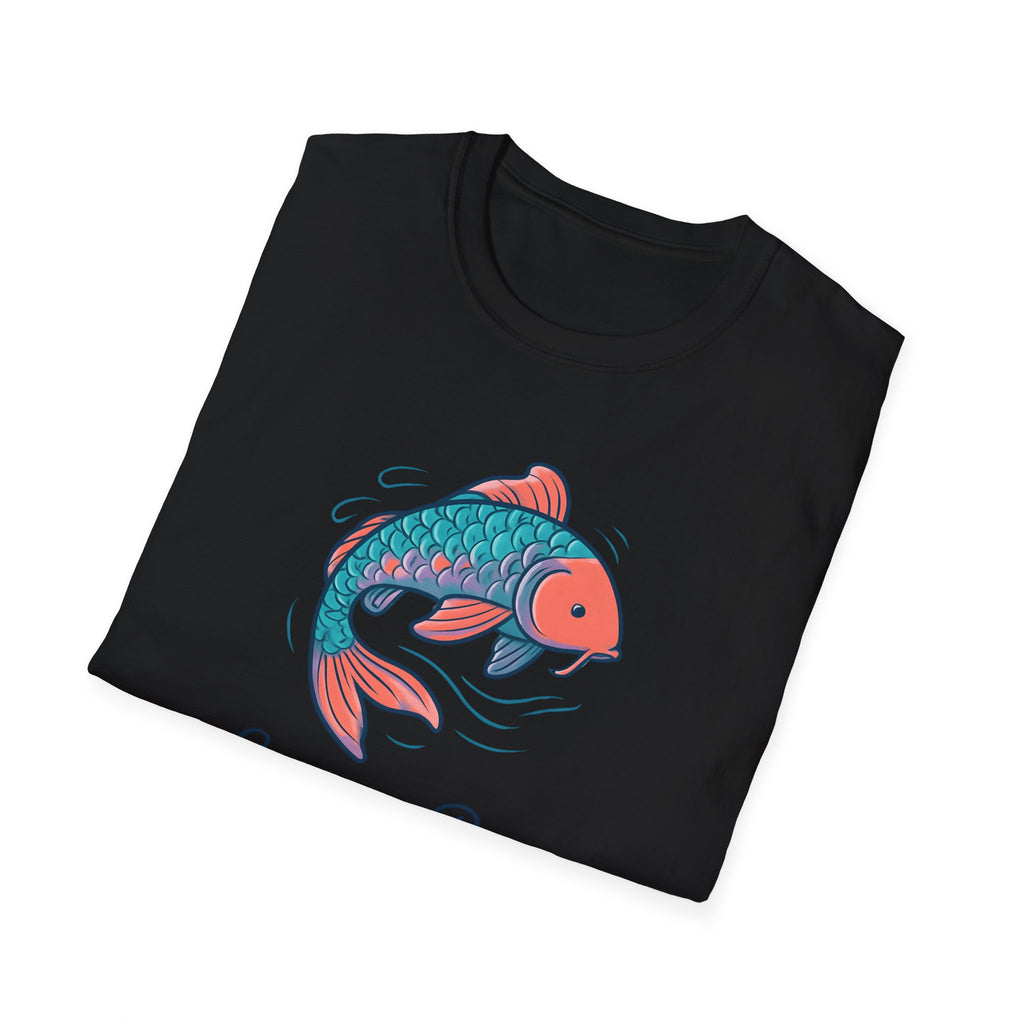 Koi Fish Tee — "Swim in Peace" Relaxed Graphic T-Shirt