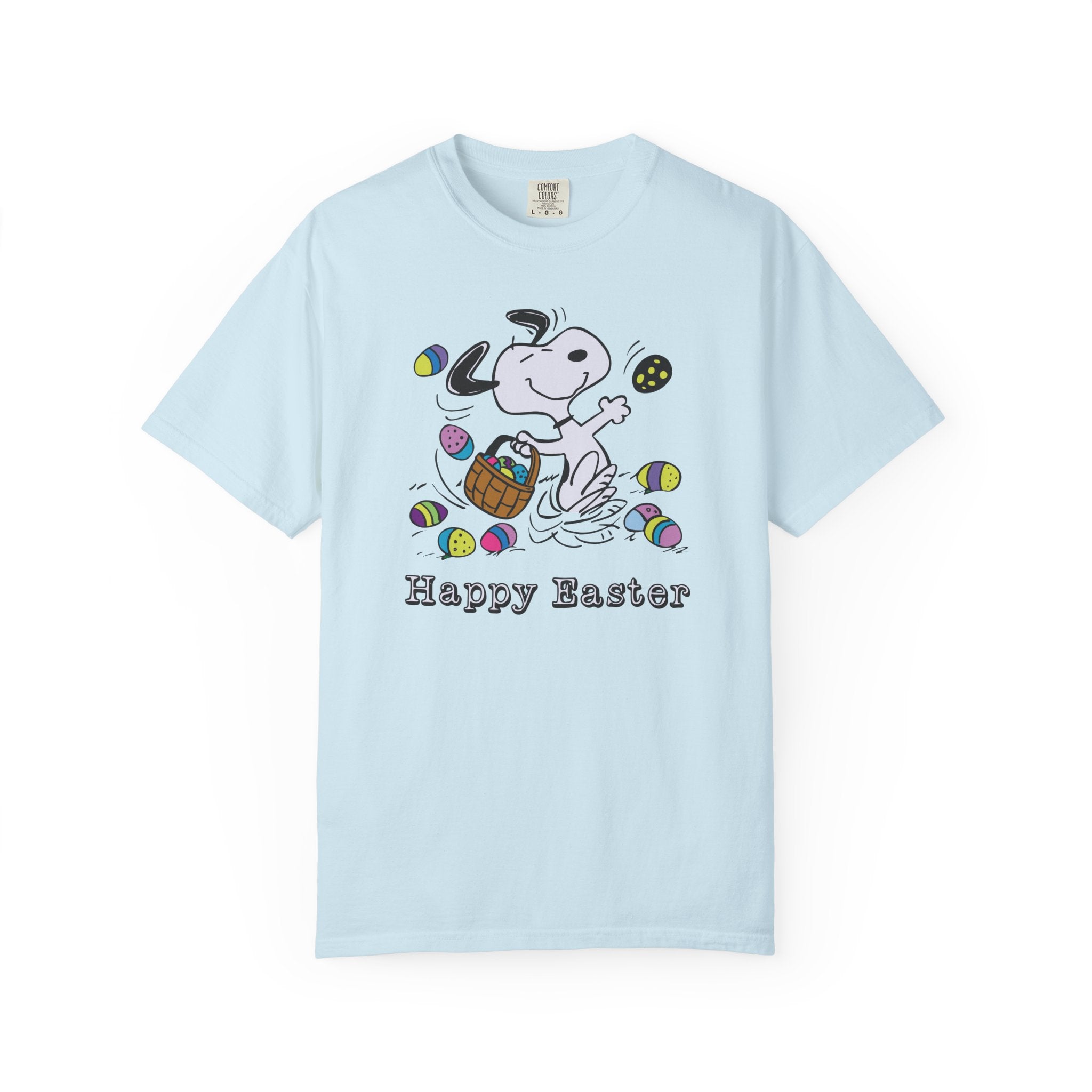 Easter Snoopy T-Shirt — "Happy Easter" Cartoon Egg Hunt Tee