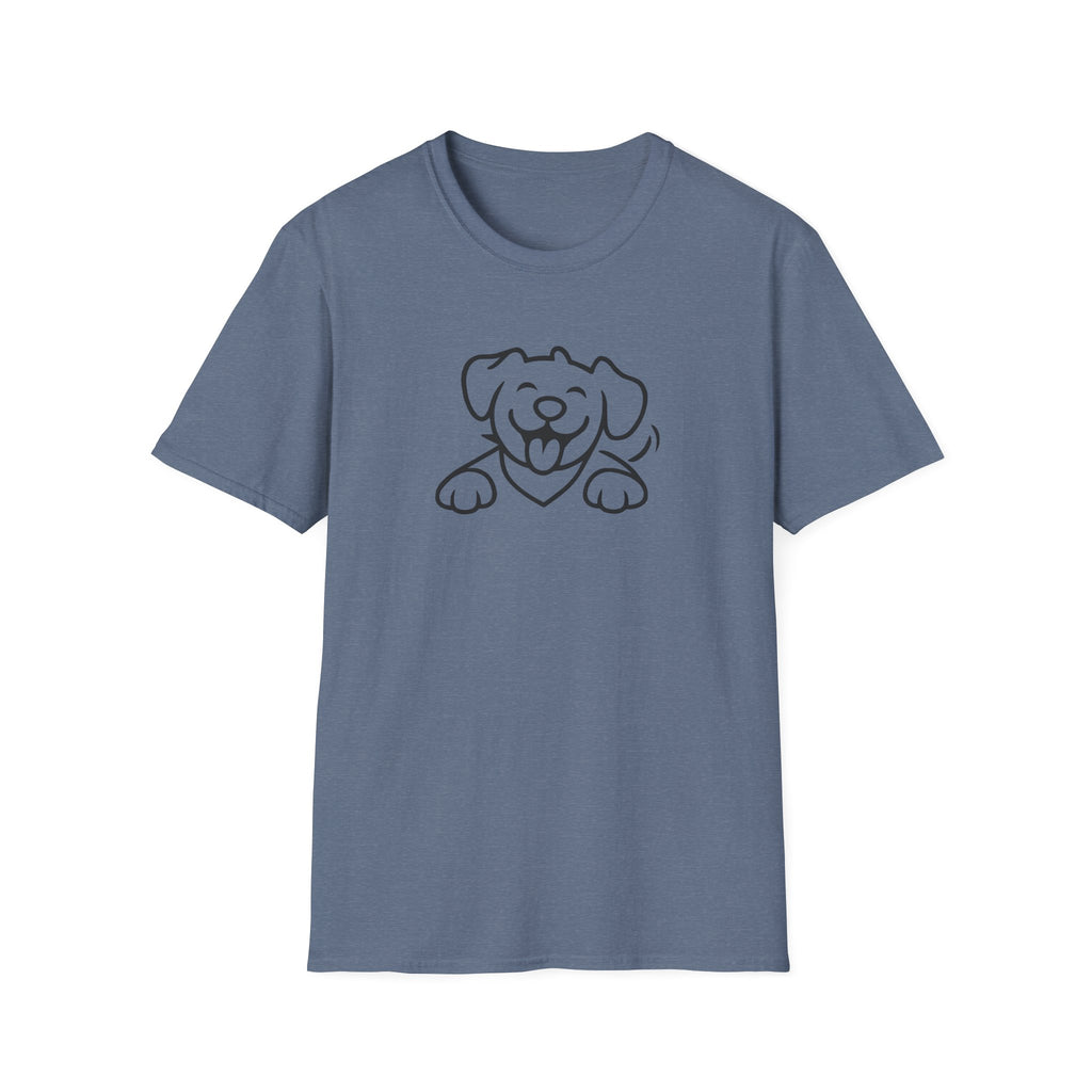 Dog Outline T-Shirt - Cute Happy Puppy Graphic Tee