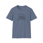 Dog Outline T-Shirt - Cute Happy Puppy Graphic Tee