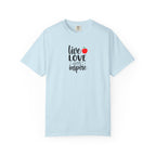 Live Love Inspire T-Shirt — Teacher Appreciation Apple Graphic Tee