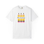 Personalized Teacher T-Shirt – 'Mrs Dunlap' Pencil Design