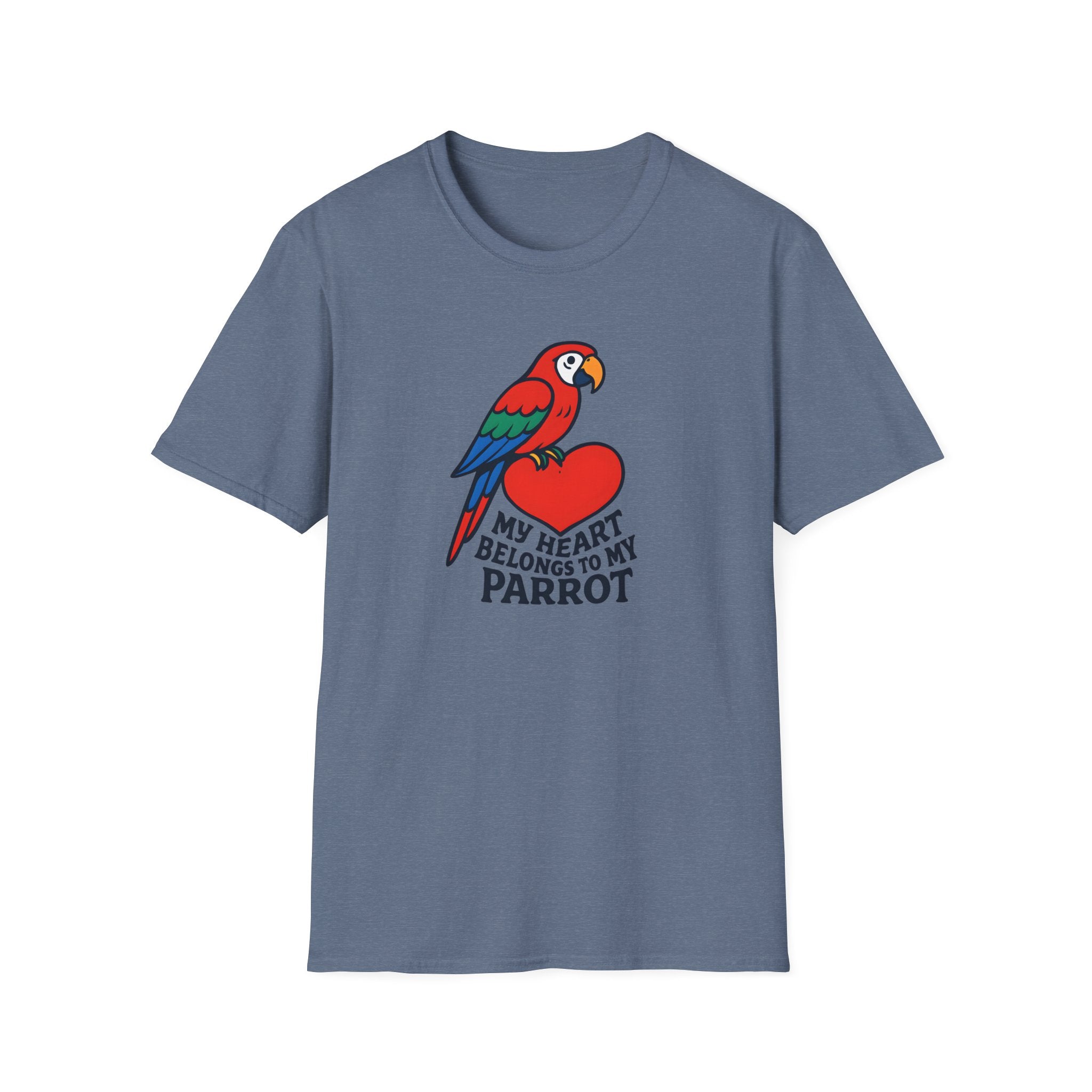 Parrot Lover T-Shirt — "My Heart Belongs to My Parrot" Graphic Tee