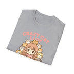 Crazy Cat Lady T-Shirt — Cute Anime Cat Mom Graphic Tee