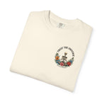 Trust The Universe Skeleton Tee — Floral Graphic T-Shirt ("Trust the Universe" & "Believe in Yourself")