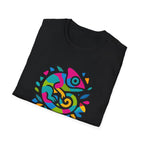 Unisex T-Shirt — 'Unleash Your Colors' Rainbow Chameleon Graphic Tee