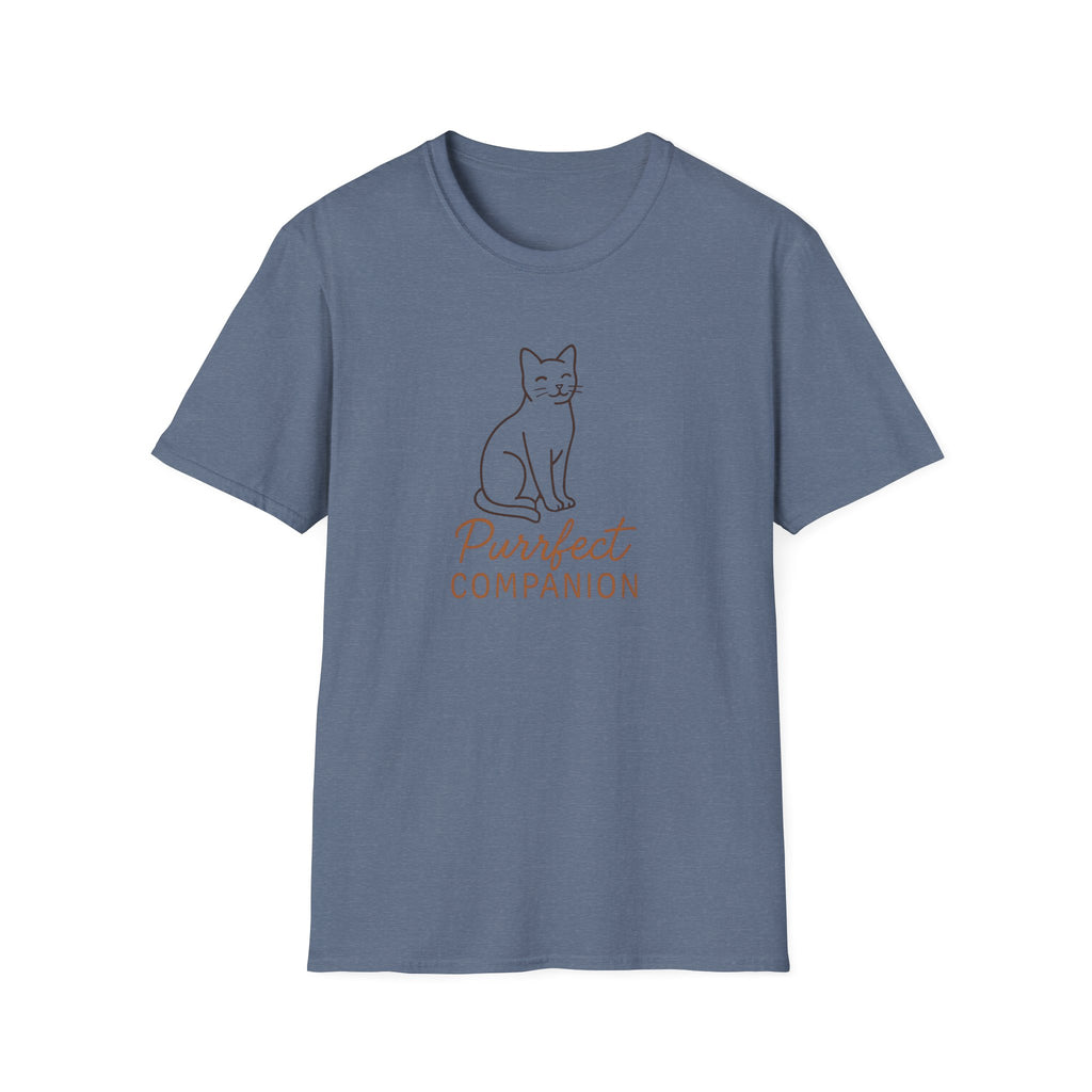 Cat T-Shirt — 'Purrfect Companion' Minimalist Cat Lover Tee