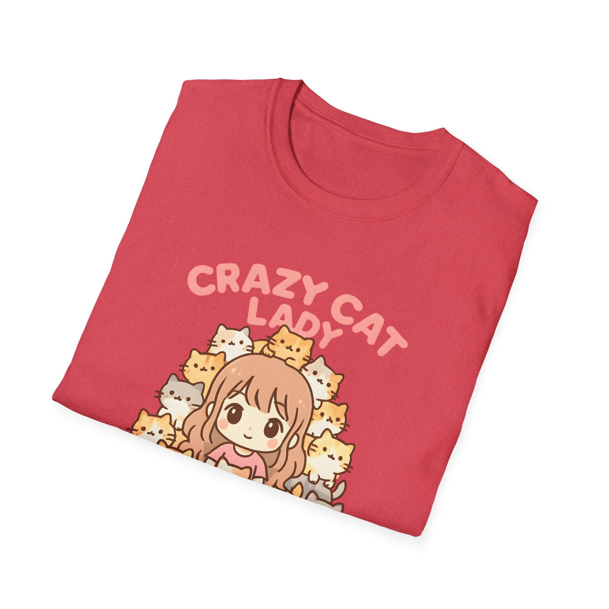 Crazy Cat Lady T-Shirt — Cute Anime Cat Mom Graphic Tee