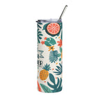 20oz Tumbler — "Hot Mom Summer" Tropical Stainless Steel Travel Cup
