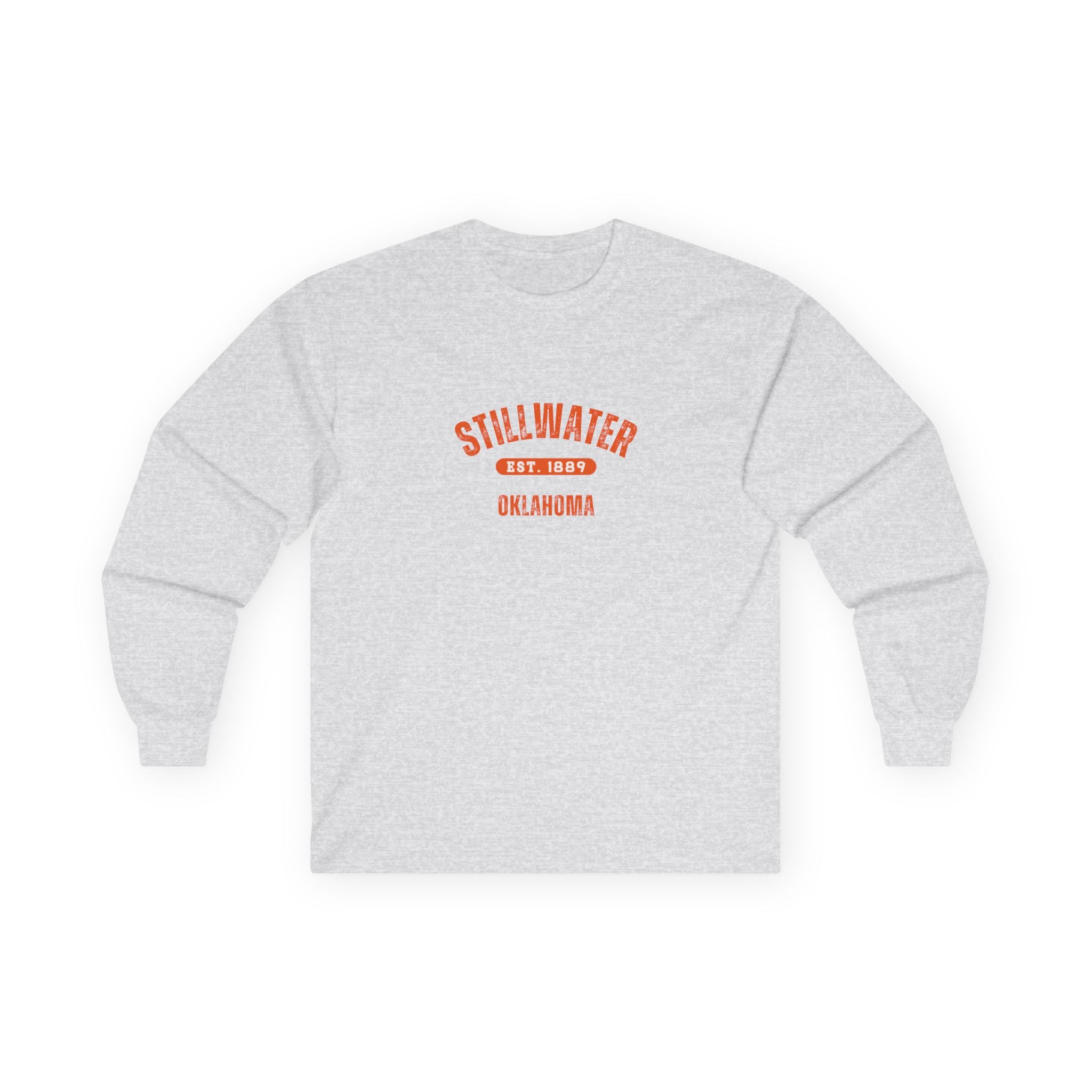 Stillwater Oklahoma Long Sleeve Tee — Vintage Campus Shirt