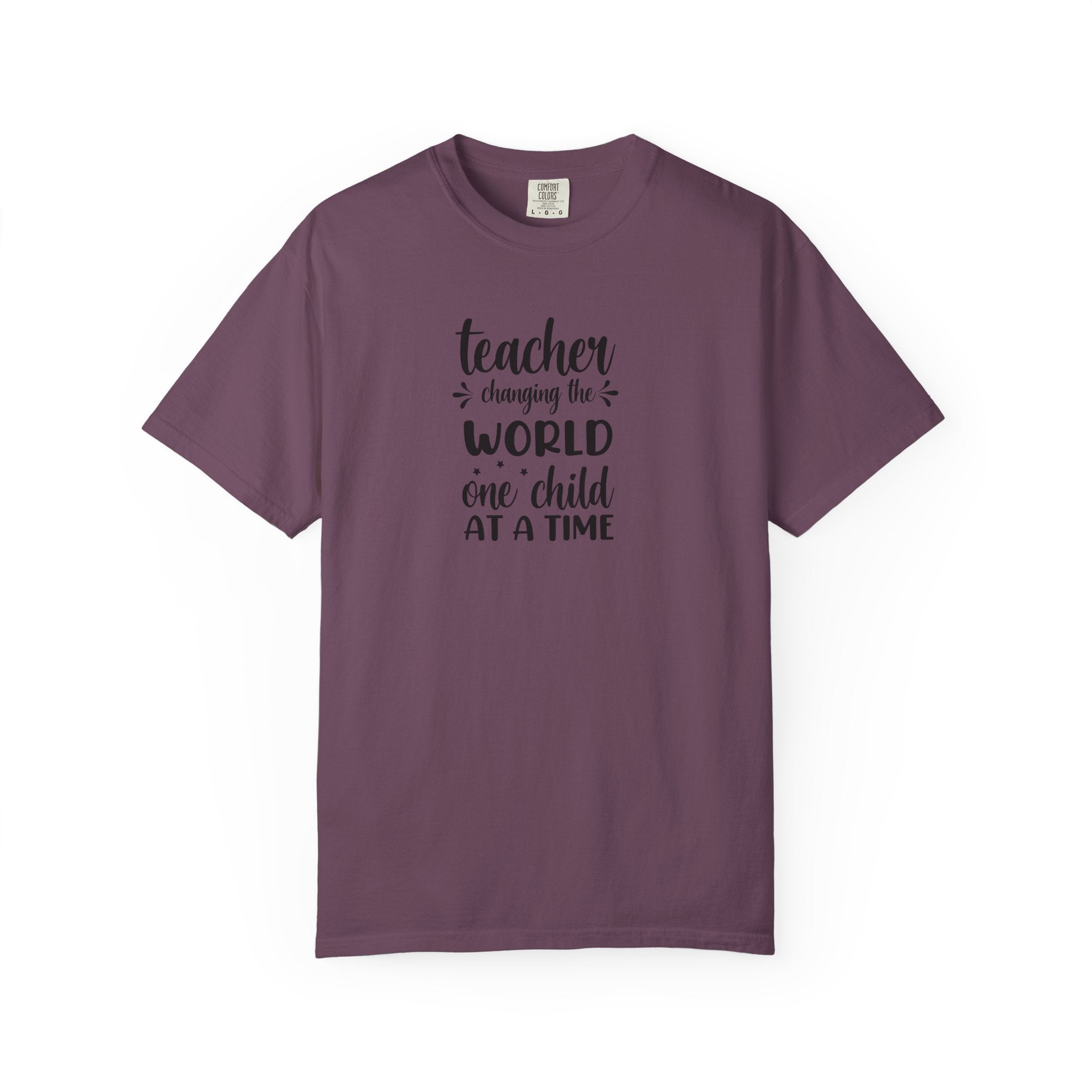 Teacher T-Shirt – "Changing the World One Child at a Time" Inspirational Educator Tee