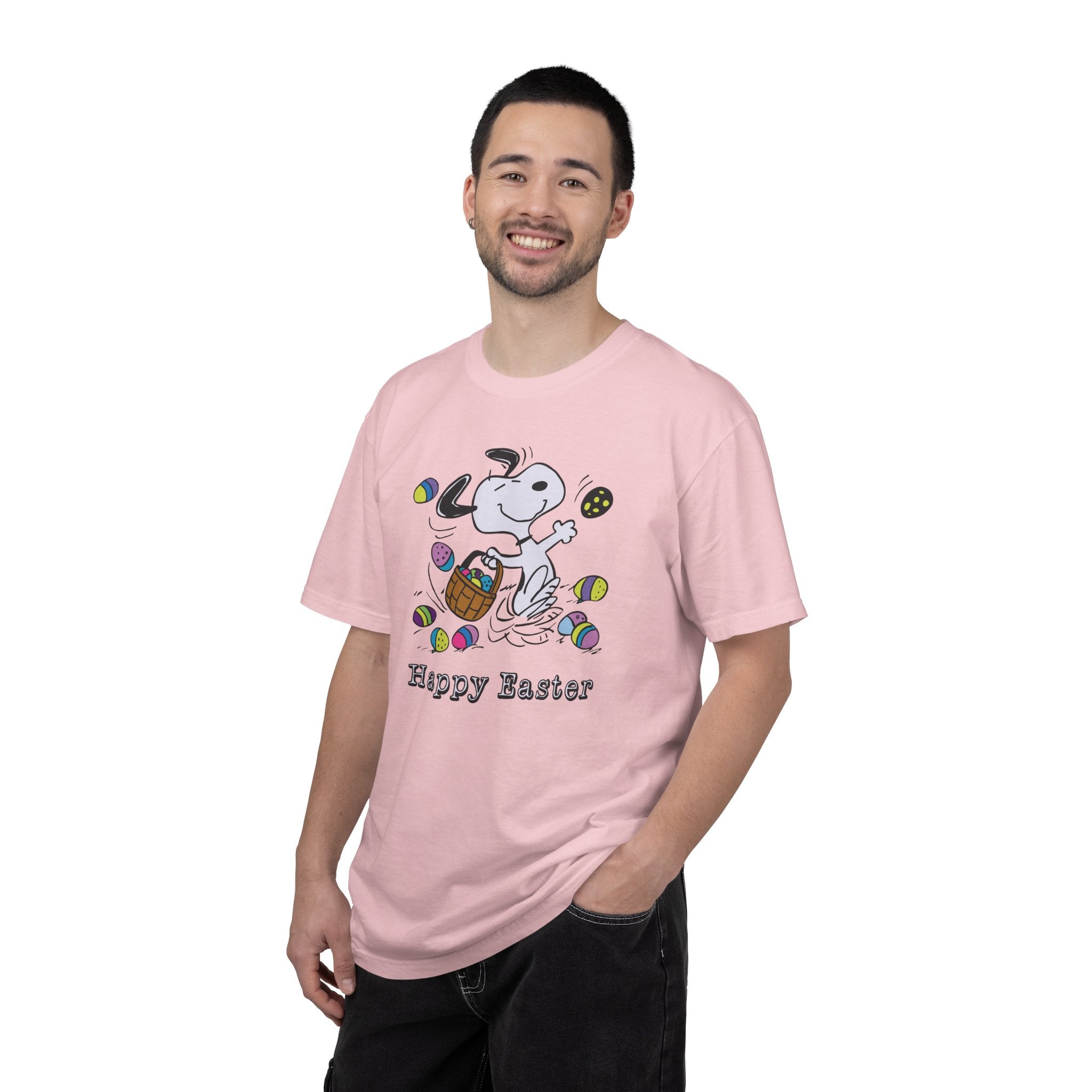 Easter Snoopy T-Shirt — "Happy Easter" Cartoon Egg Hunt Tee
