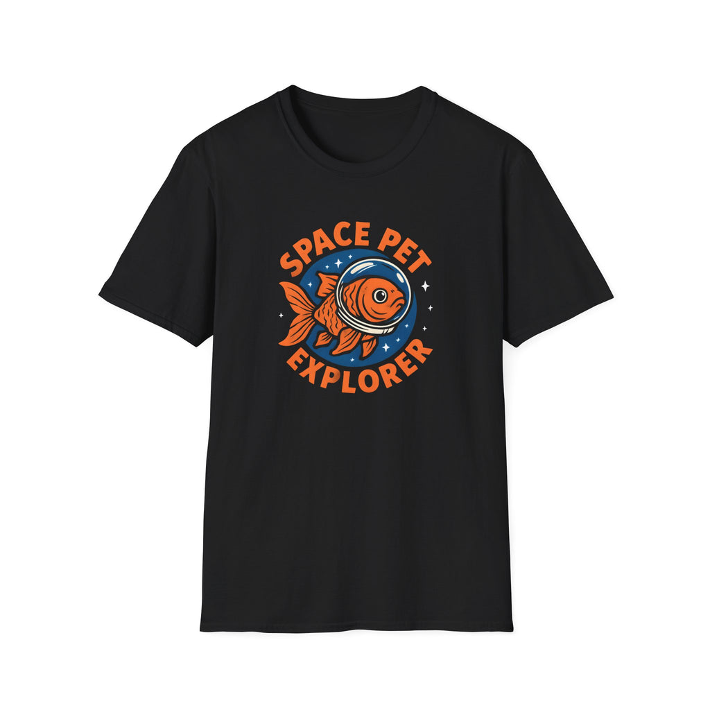 Space Pet Explorer T-Shirt — Retro Astronaut Goldfish Tee