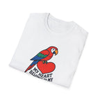 Parrot Lover T-Shirt — "My Heart Belongs to My Parrot" Graphic Tee