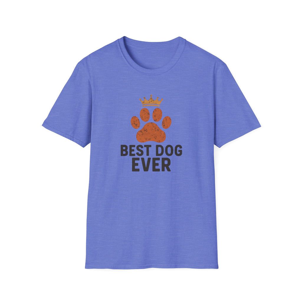 Best Dog Ever T-Shirt — Paw Print with Crown Dog Lover Tee