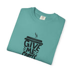 Give Me Coffee T‑Shirt — Fun Coffee Cup Graphic Tee for Coffee Lovers