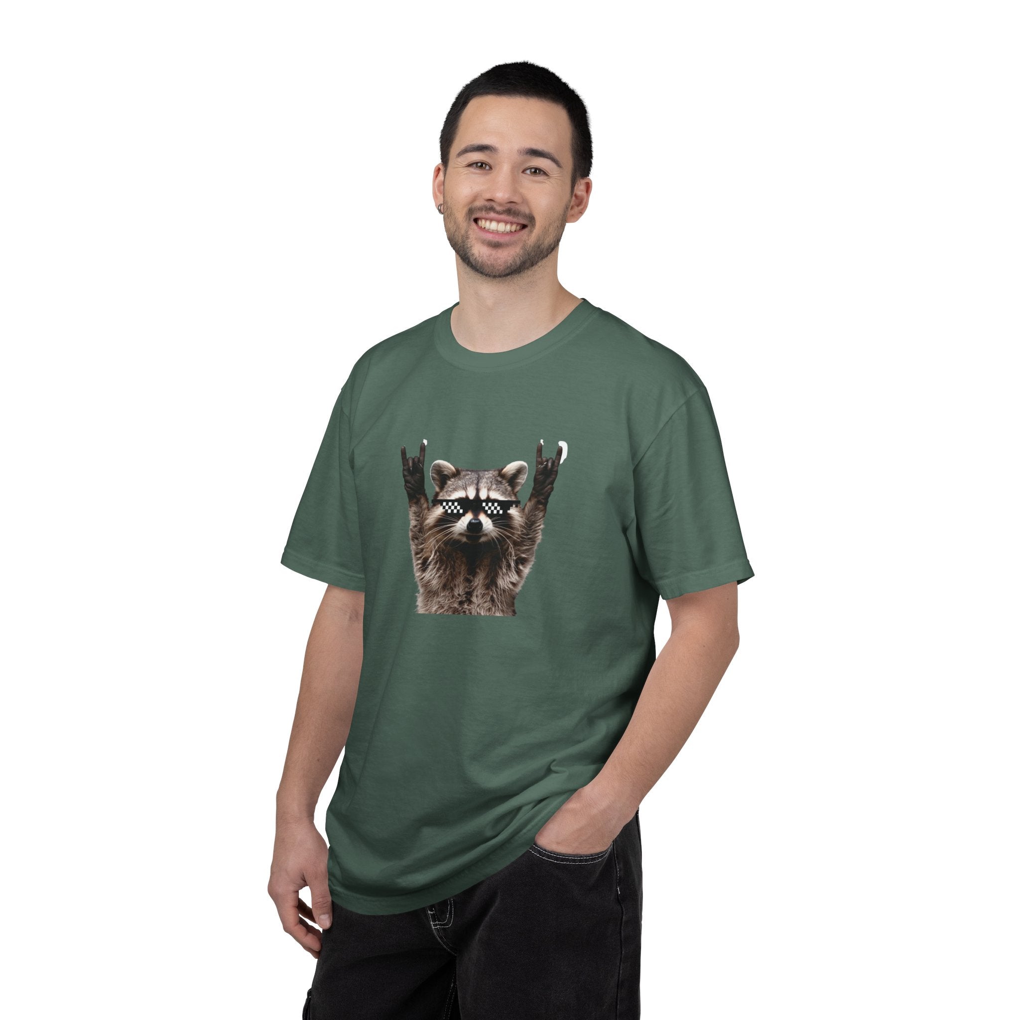 Rock On Raccoon T-Shirt — Cool Sunglasses Graphic Tee