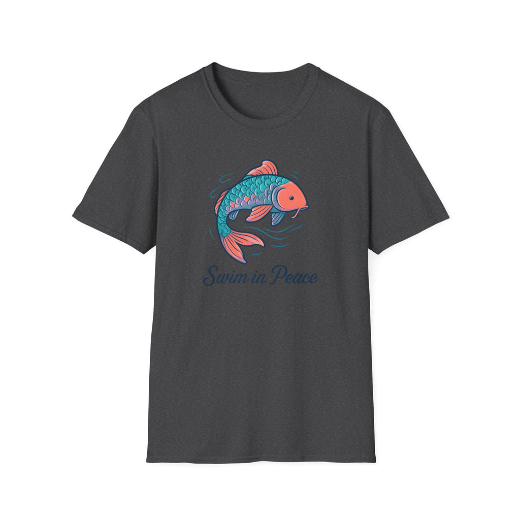 Koi Fish Tee — "Swim in Peace" Relaxed Graphic T-Shirt