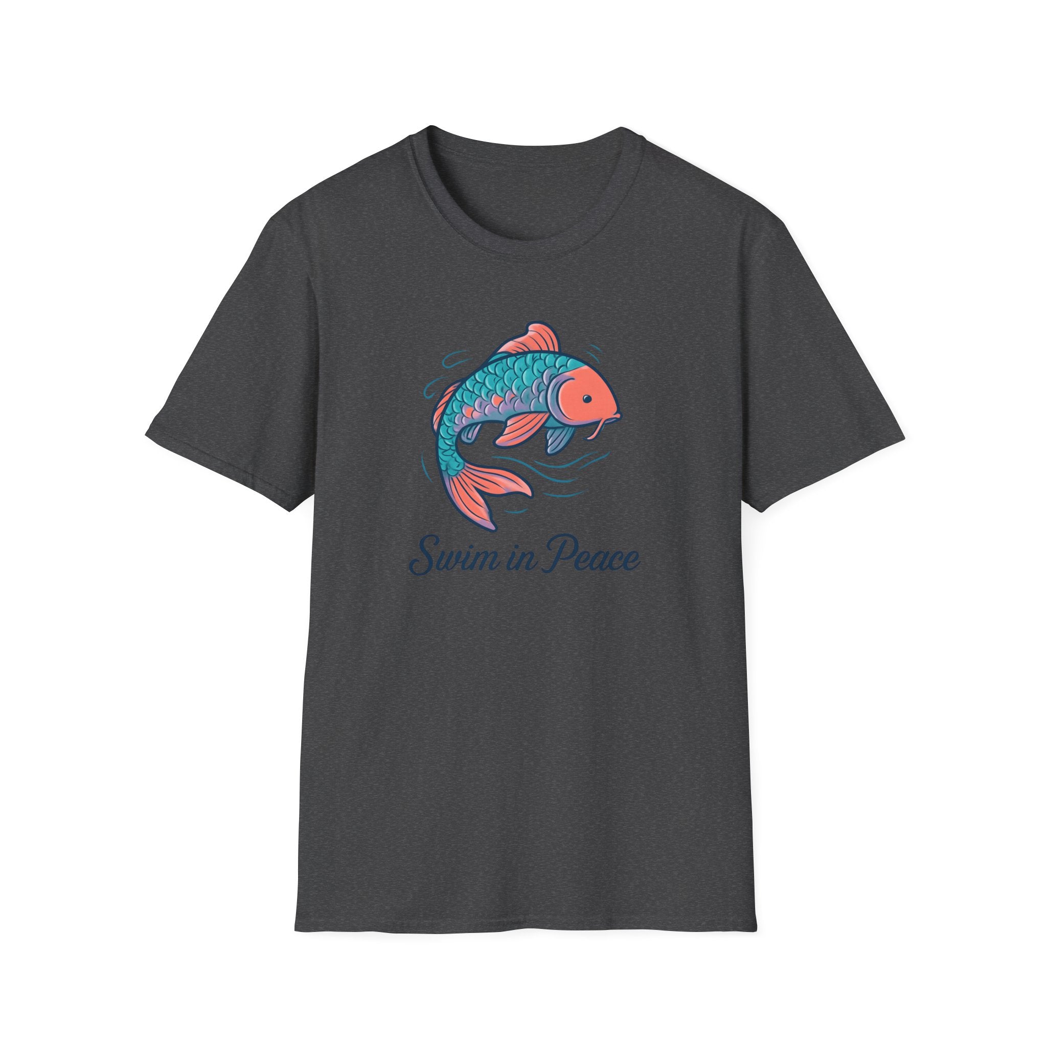Koi Fish Tee — "Swim in Peace" Relaxed Graphic T-Shirt