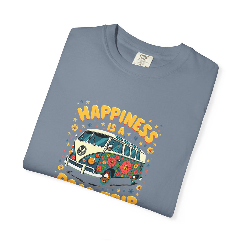 Road Trip T-Shirt — "Happiness Is A Road Trip" Vintage Camper Tee