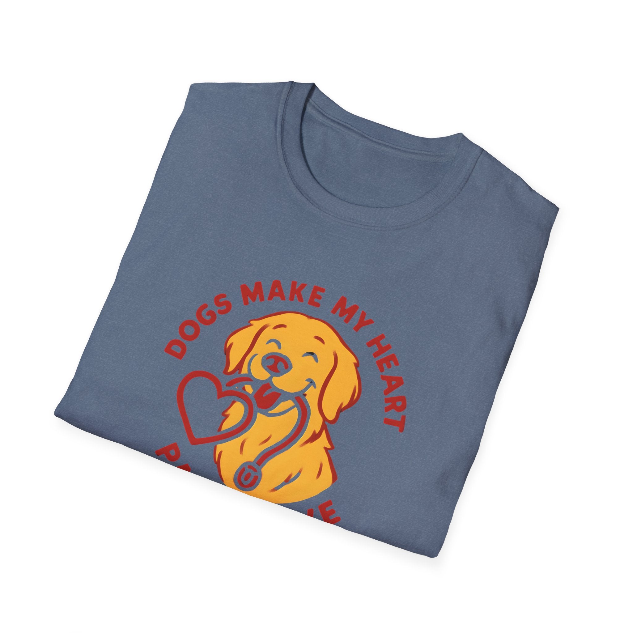 Dogs Make My Heart Pawsitive T-Shirt — Cute Dog Lover Graphic Tee