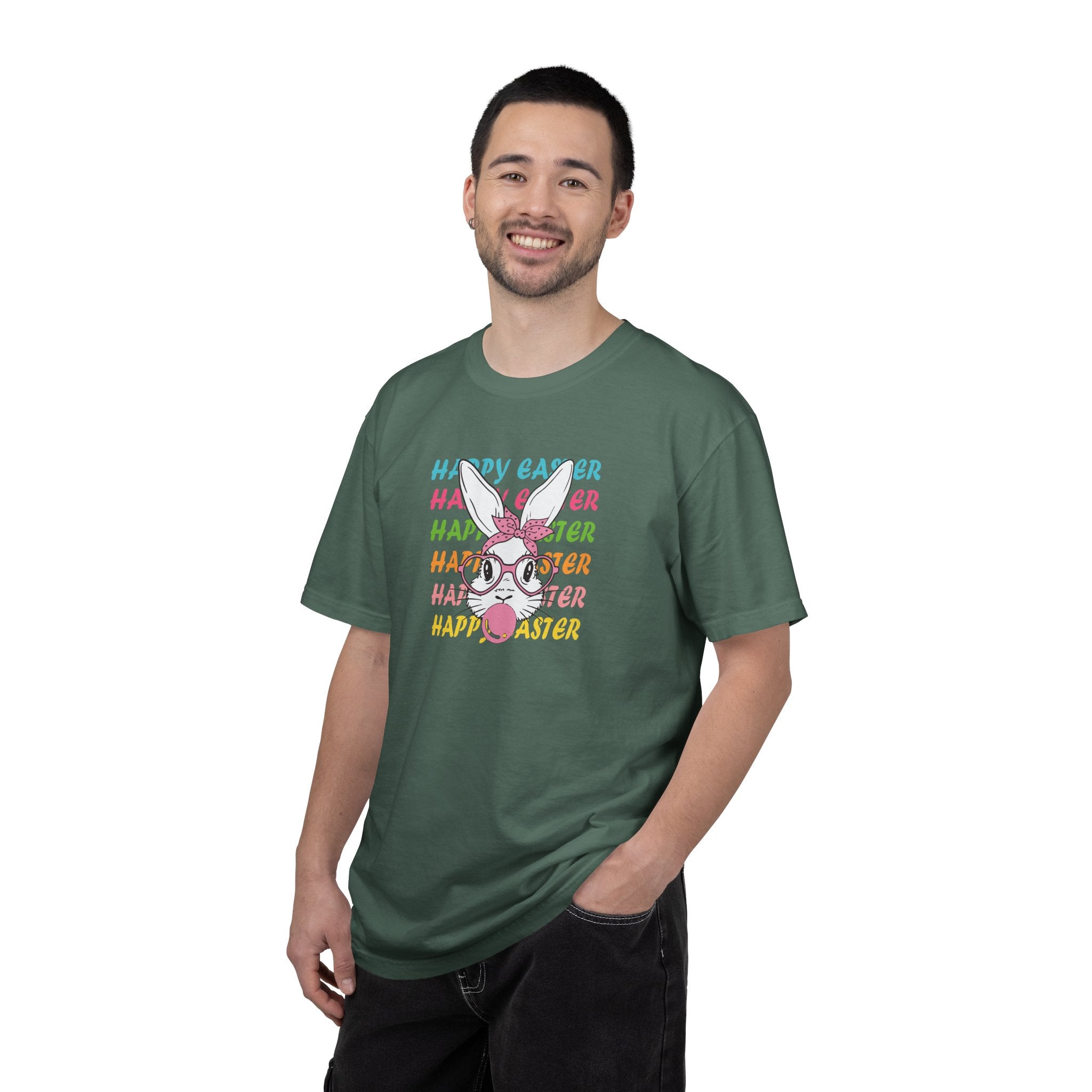 Easter Bunny Glasses T-Shirt — Happy Easter Pastel Graphic Tee