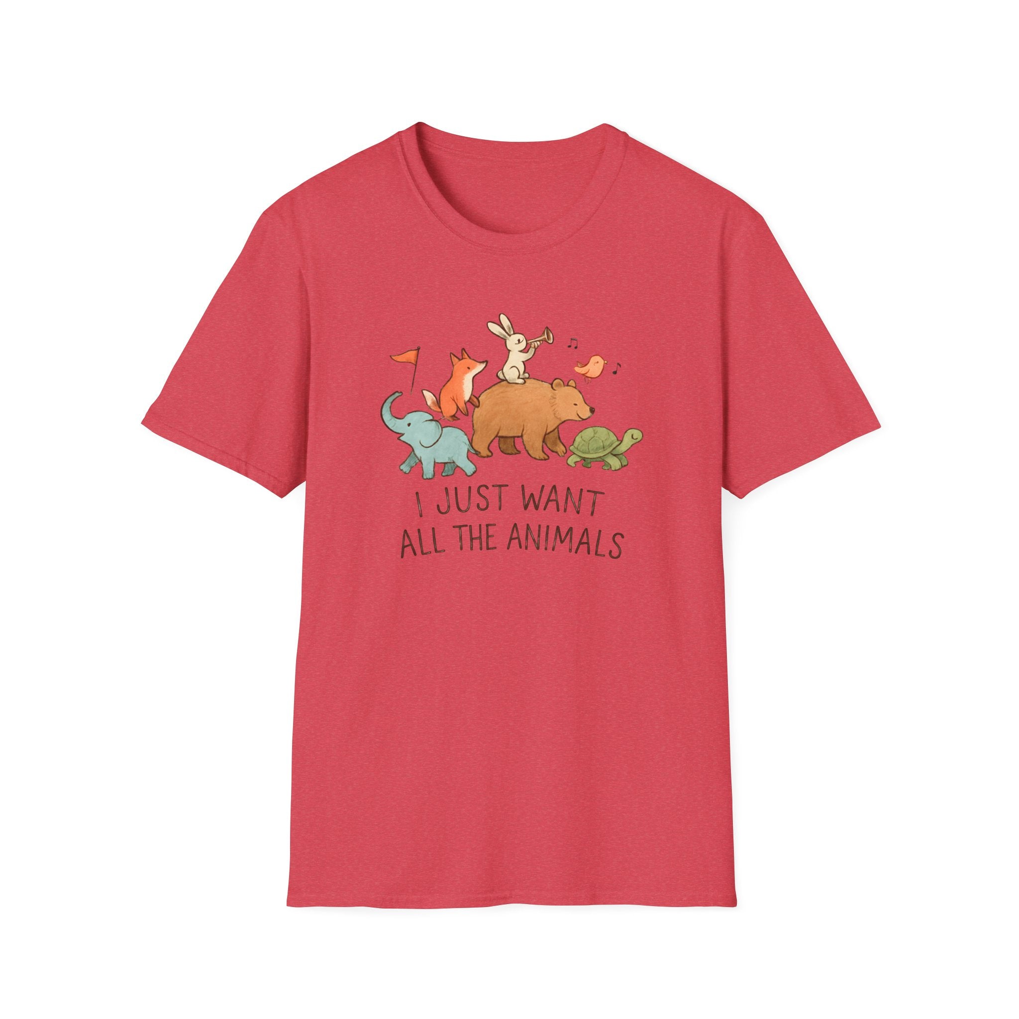 I Just Want All The Animals T-Shirt — Cute Animal Stack Tee for Animal Lovers