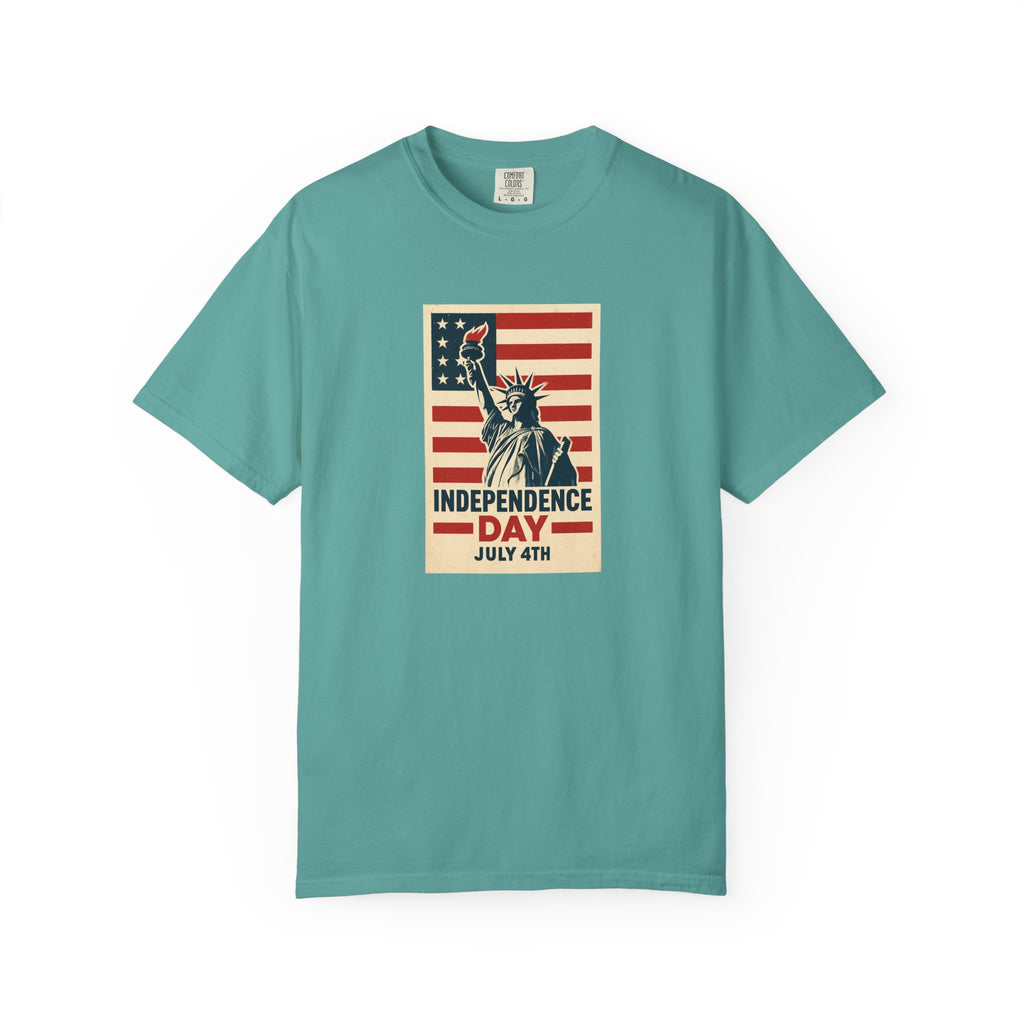 Independence Day T-Shirt – Statue of Liberty American Flag July 4th Graphic Tee