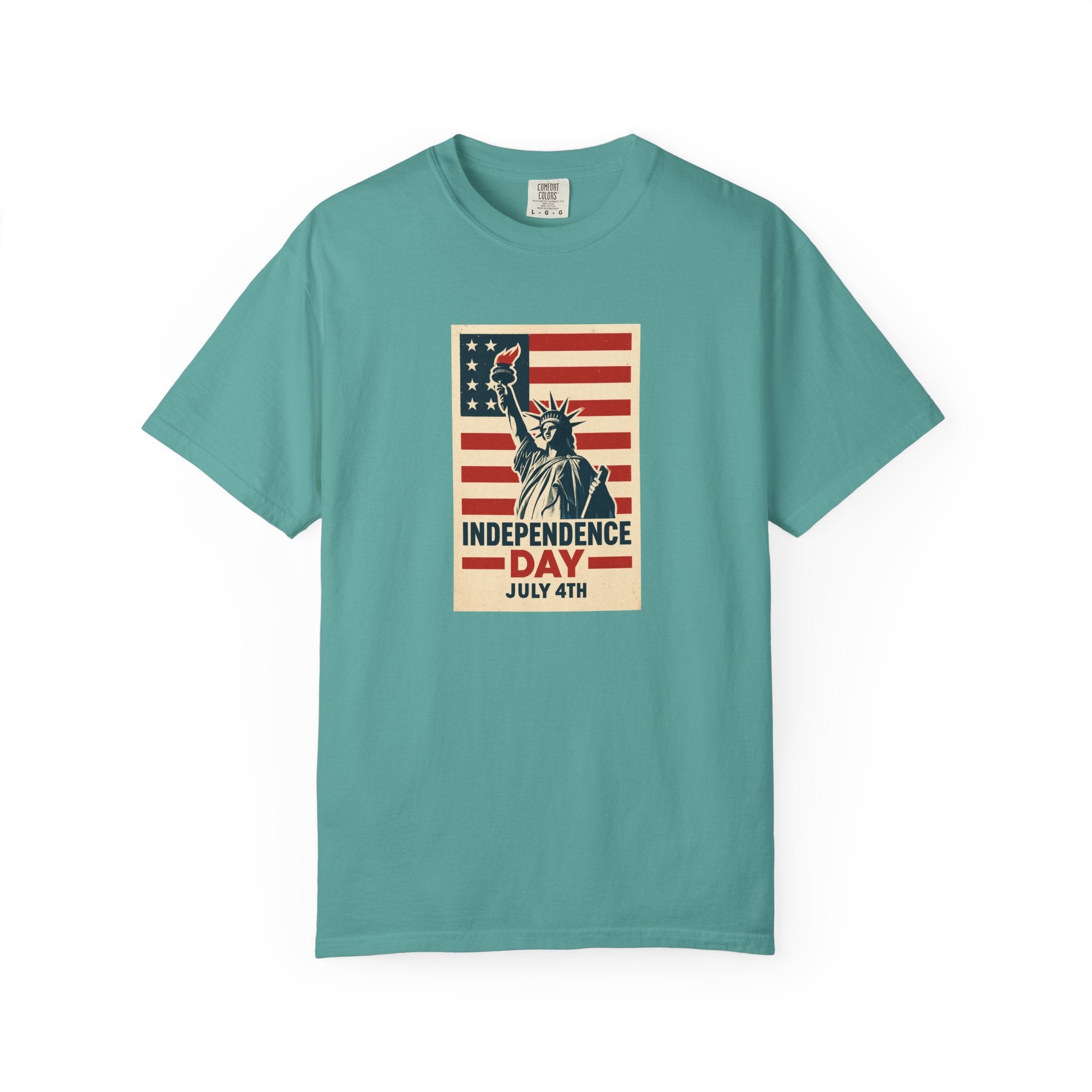 Independence Day T-Shirt – Statue of Liberty American Flag July 4th Graphic Tee