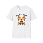 Paws & Coffee Corgi T-Shirt — Cute Dog Lover Coffee Tee