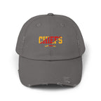 Distressed Chiefs Baseball Cap — Vintage Football Fan Hat