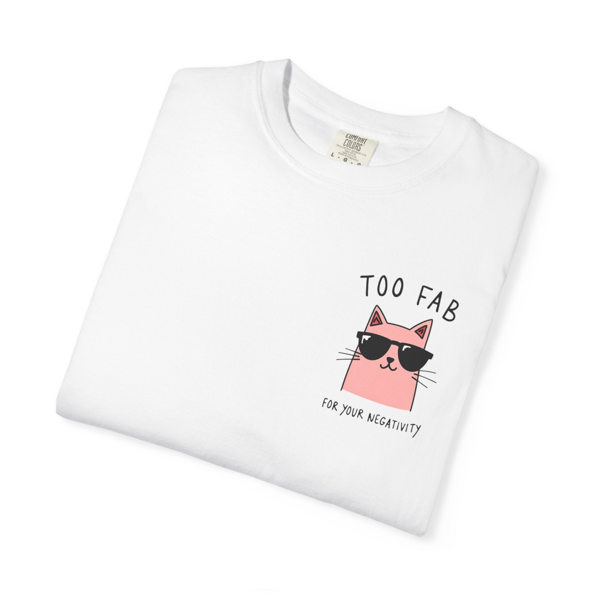Too Fab Cat T-Shirt — Cute Pink Cat Sunglasses Tee