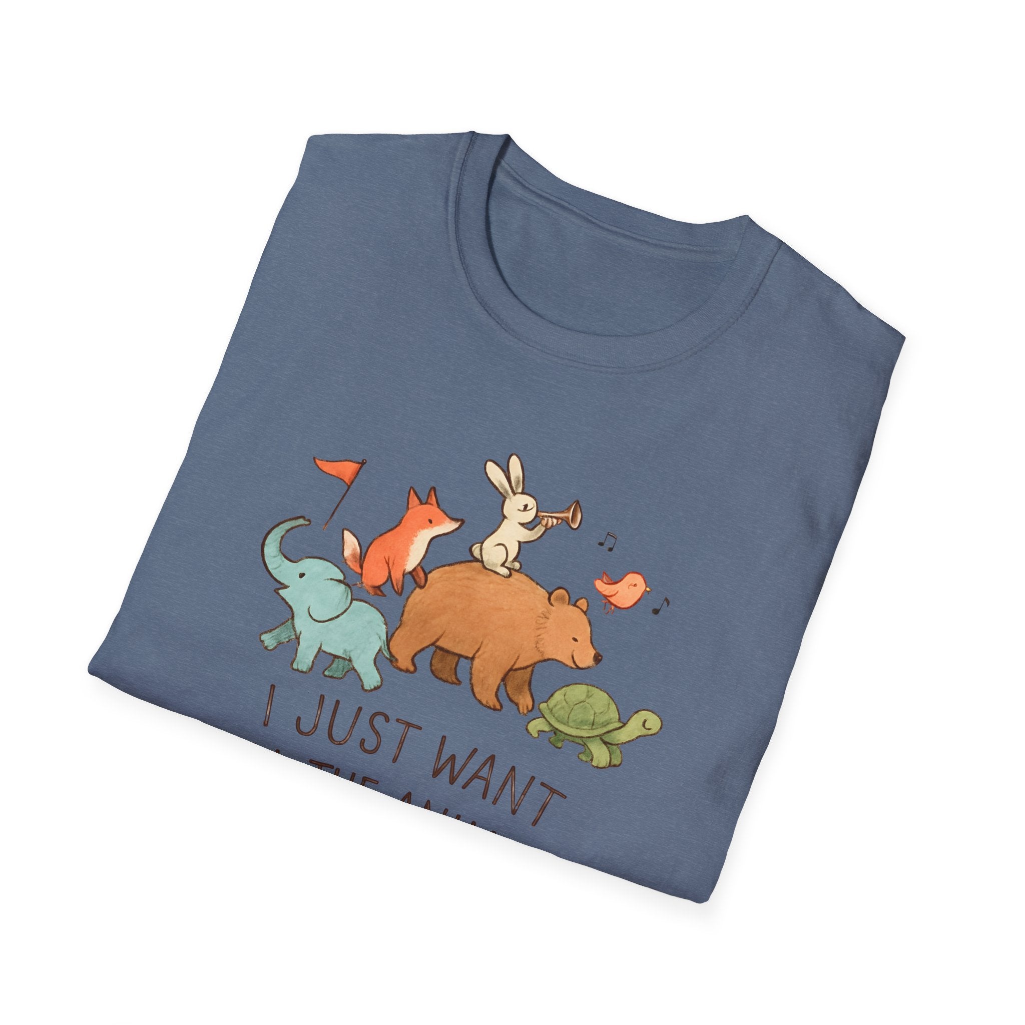 I Just Want All The Animals T-Shirt — Cute Animal Stack Tee for Animal Lovers