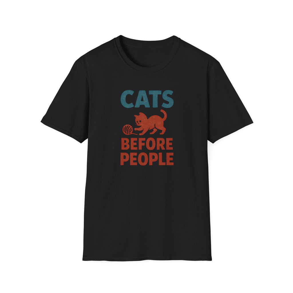 Cats Before People T-Shirt — Funny Retro Cat Lover Tee