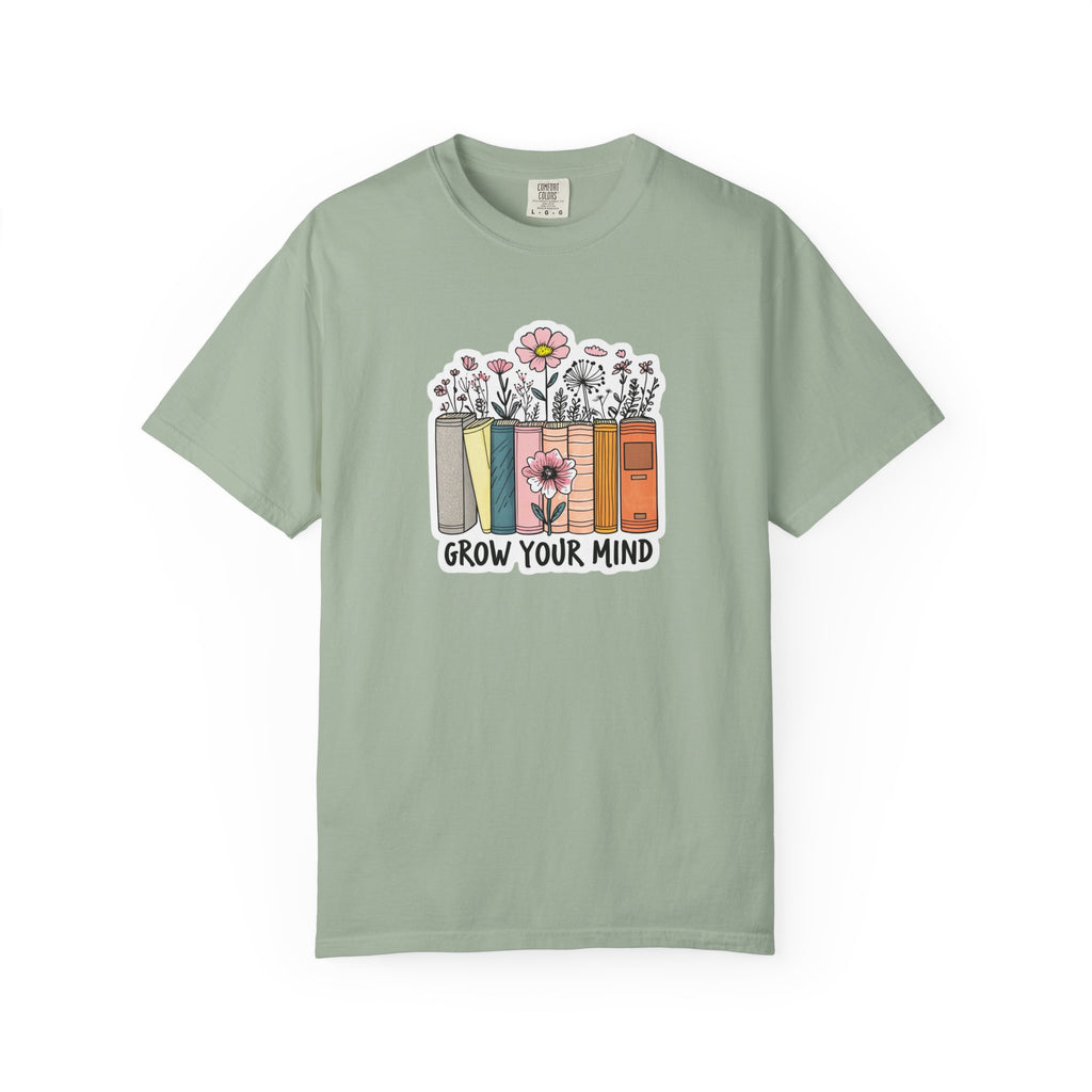 Grow Your Mind Book Stack T-Shirt