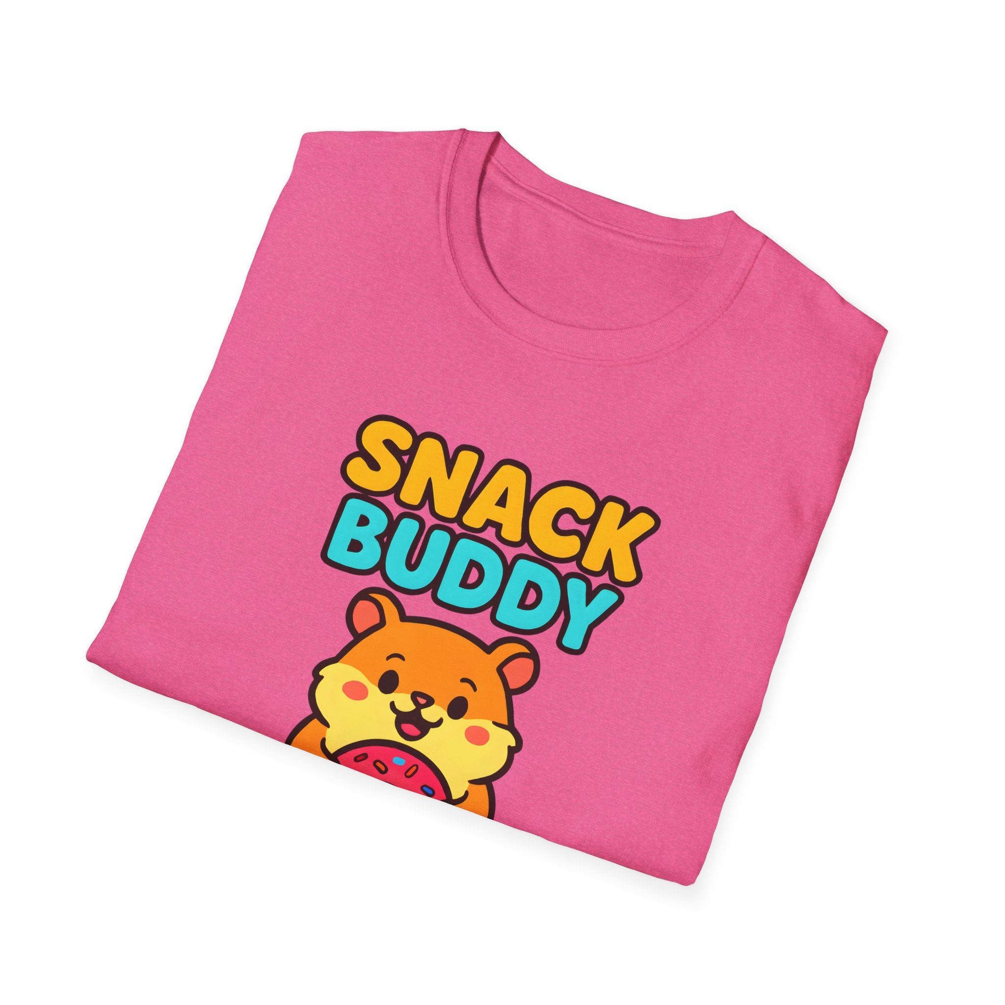 Snack Buddy T‑Shirt — Cute Cartoon Hamster Holding Donut