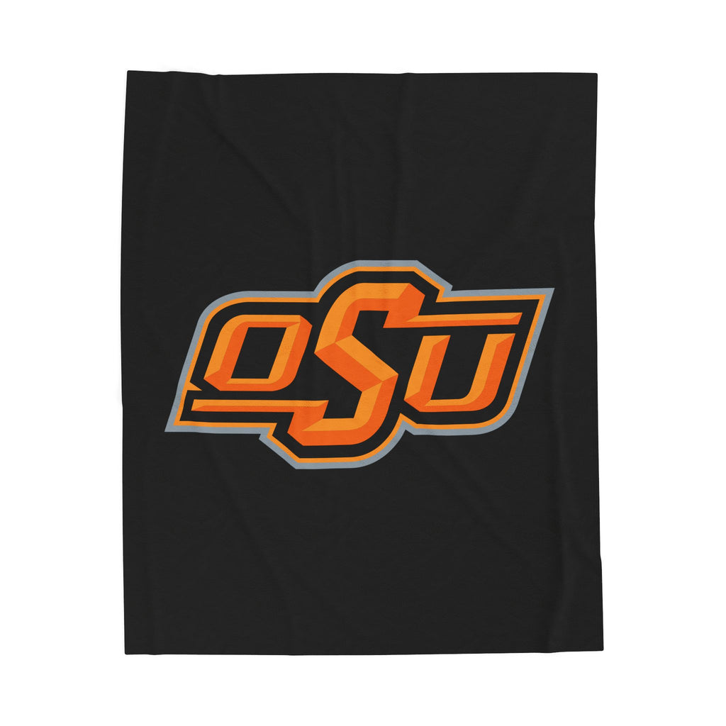 OSU Velveteen Plush Blanket — Cozy Oklahoma State Logo Throw
