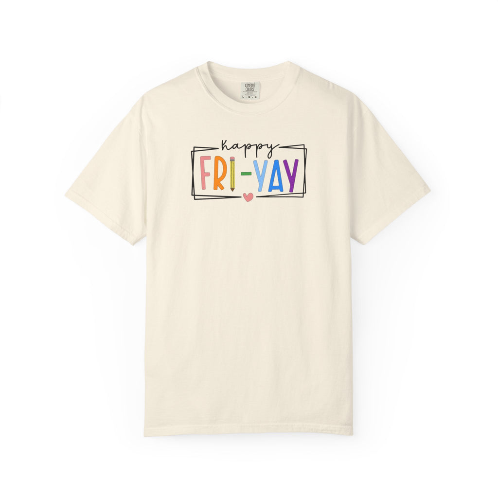 Fri-Yay T-Shirt — Colorful ‘Happy FRI-YAY’ Casual Tee