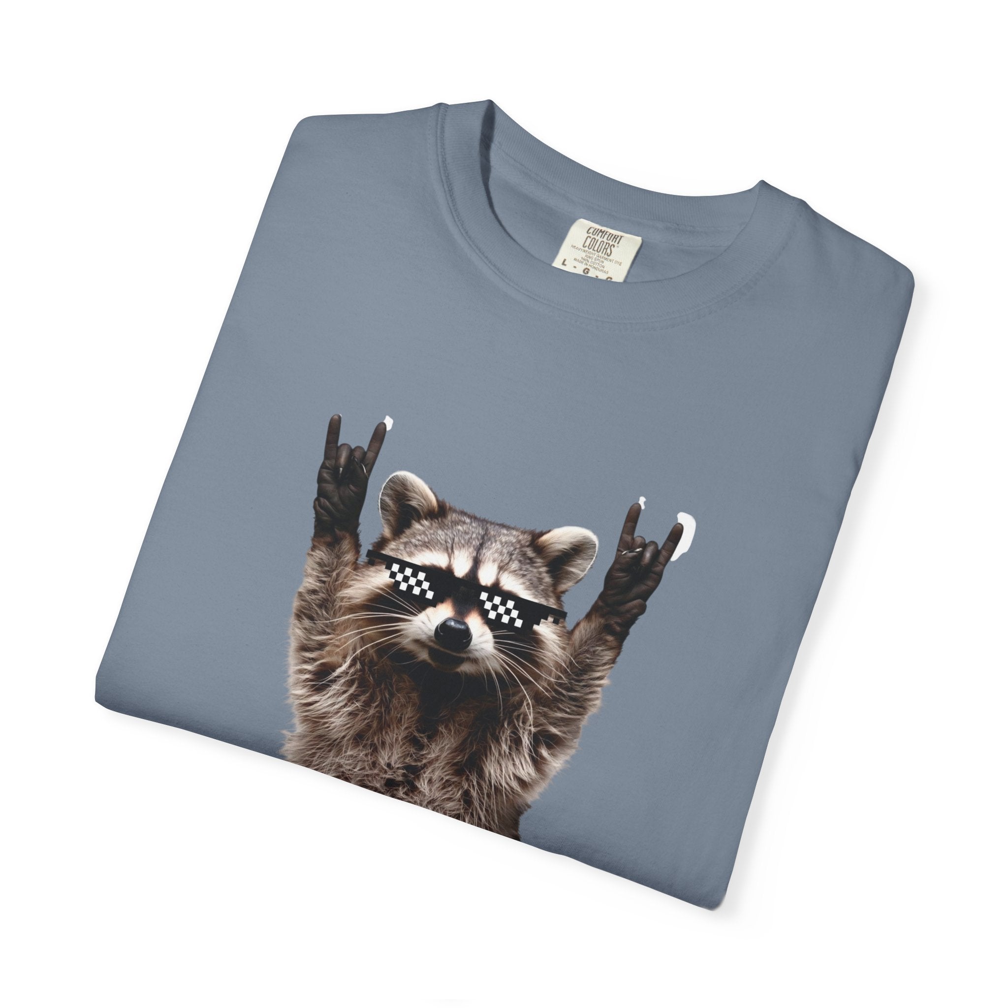 Rock On Raccoon T-Shirt — Cool Sunglasses Graphic Tee