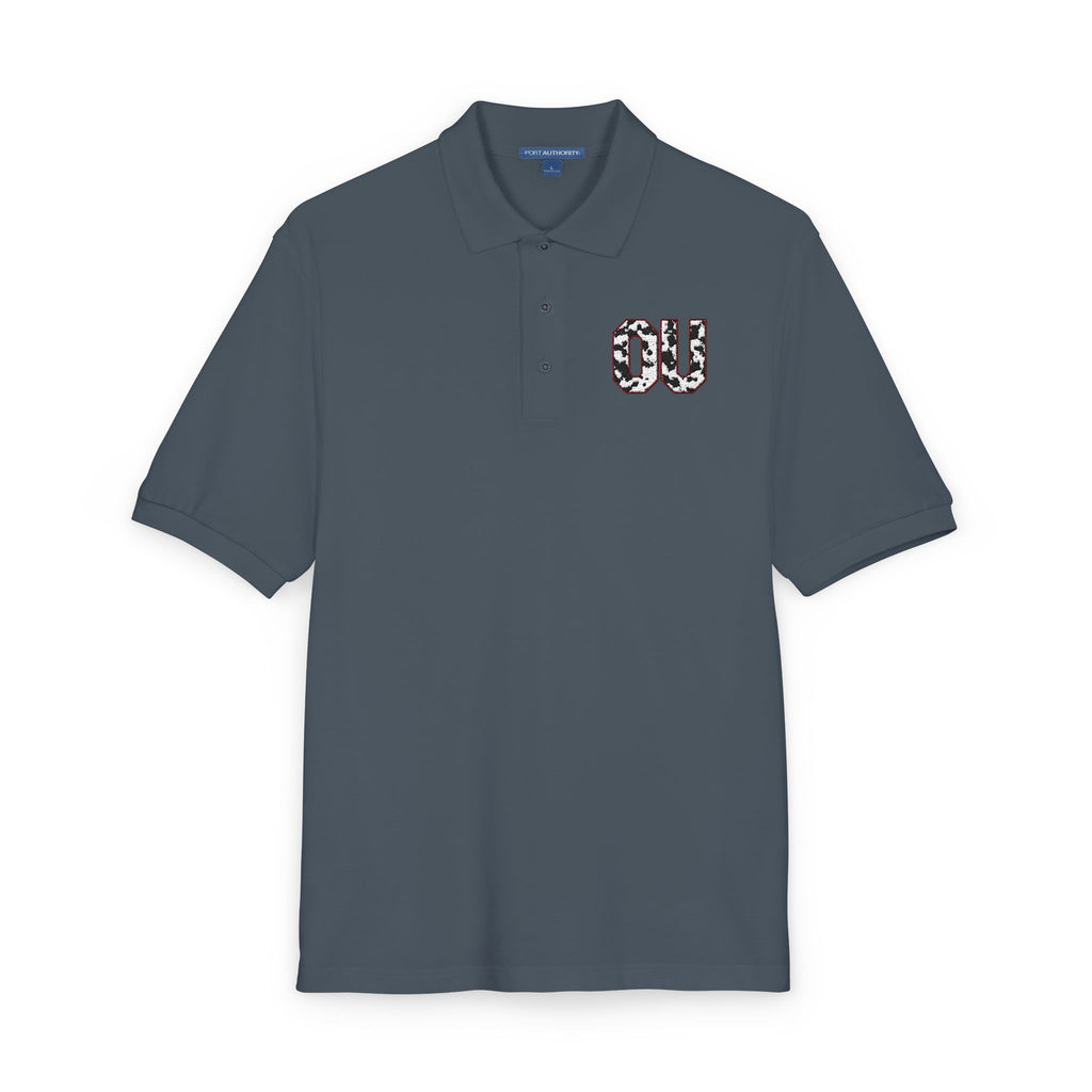 Embroidered 'OU'  Polo Shirt