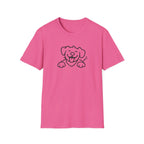 Dog Outline T-Shirt - Cute Happy Puppy Graphic Tee