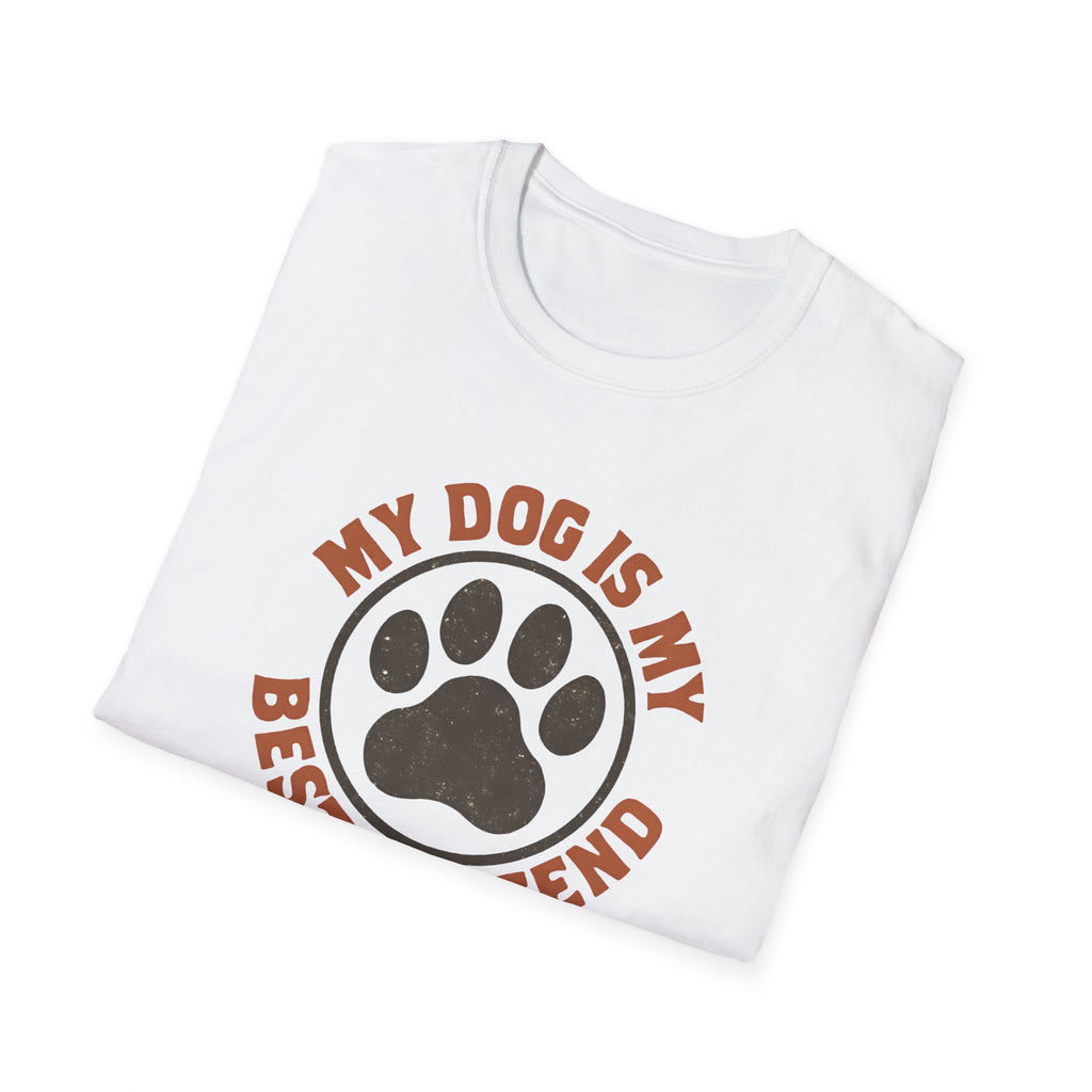 Dog Lover T‑Shirt — "My Dog Is My Best Friend" Paw Print Tee